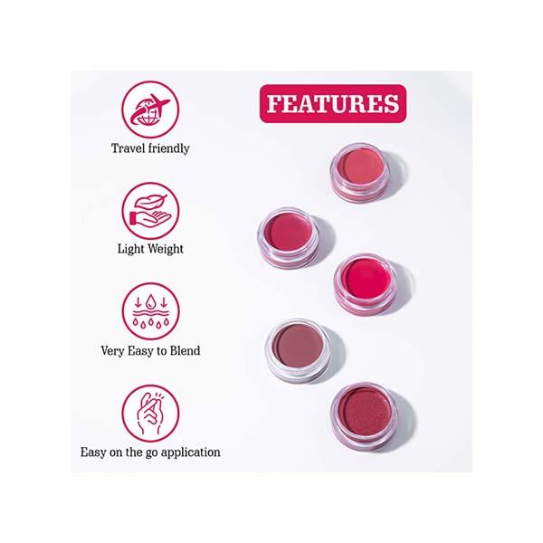 Aravi Organic Long Lasting Matte Finish Lip and Cheek Tint For Lips, Eyelid and Cheek - Rosy Rush 8 gm - Blushes