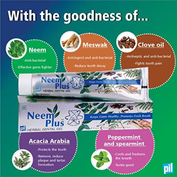 Neem Plus Herbal Dental Gel (Pack Of 2 X 100 g) 1's - Toothpaste