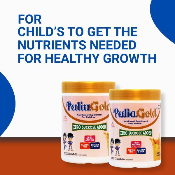 PediaGold Zero Added Sucrose Complete Nutrition Powder for Children - Mango Flavour 400 g - Protein Drink