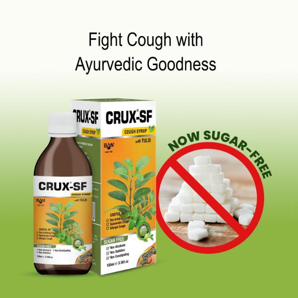 Ban Labs Crux Sf Ayurvedic Sugar Free Cough Syrup 100 ml - Speciality Medicines