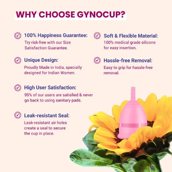 GynoCup Reusable Menstrual Cup - Small + Natural Intimate GynoWipe 10's - Menstrual Cups