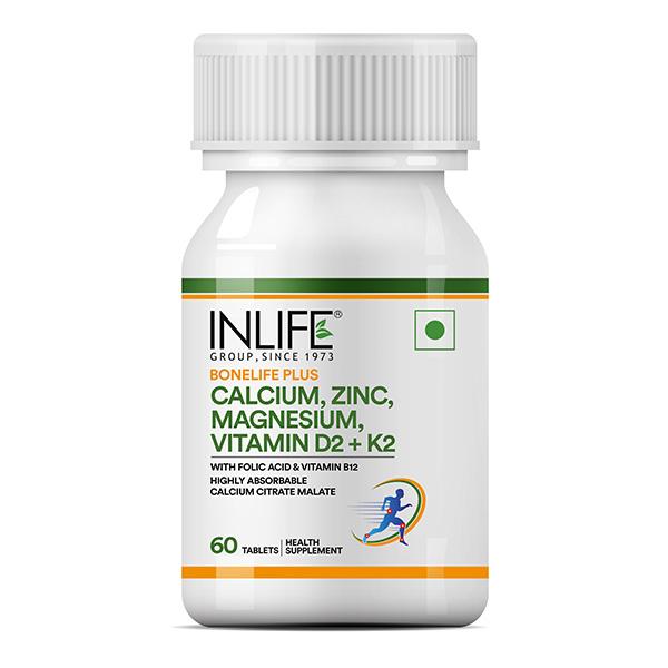 Netmeds | Inlife Calcium, Zinc, Magnesium, Vitamin D2 + K2 Tablet 60's