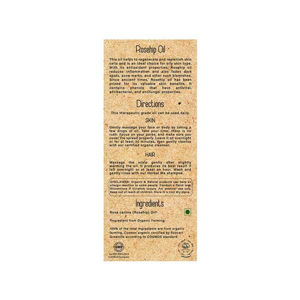 HM Herbal Me 100% Organic Rosehip Oil 50ml - Essential Oils