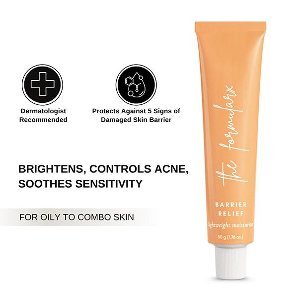 The Formularx Barrier Relief Ceramide Lightweight Moisturizer for Oily, Acne Prone & Sensitive Skin 50 gm - Face Moisturizers