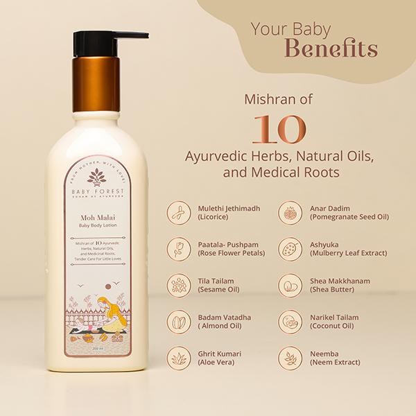 Baby Forest Moh Malai Baby Body Lotion 200 ml - Creams, Lotions & Oils