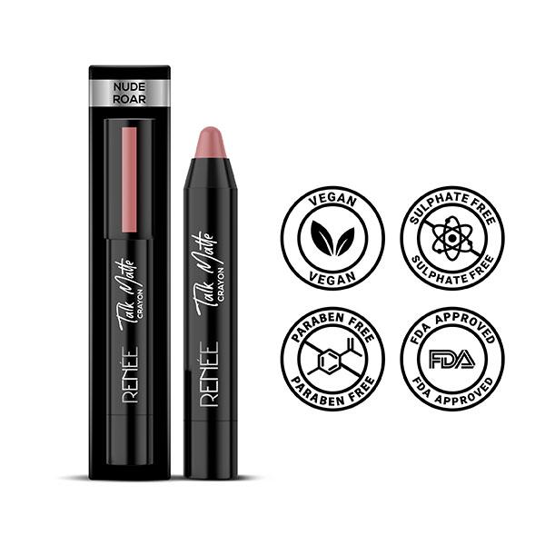 RENEE Talk Matte Crayon - Nude Roar 4.5 gm - Lipsticks