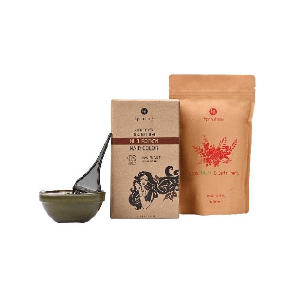 HM Herbal Me Nut Brown Certified natural Hair Colour 200 gm - Powder