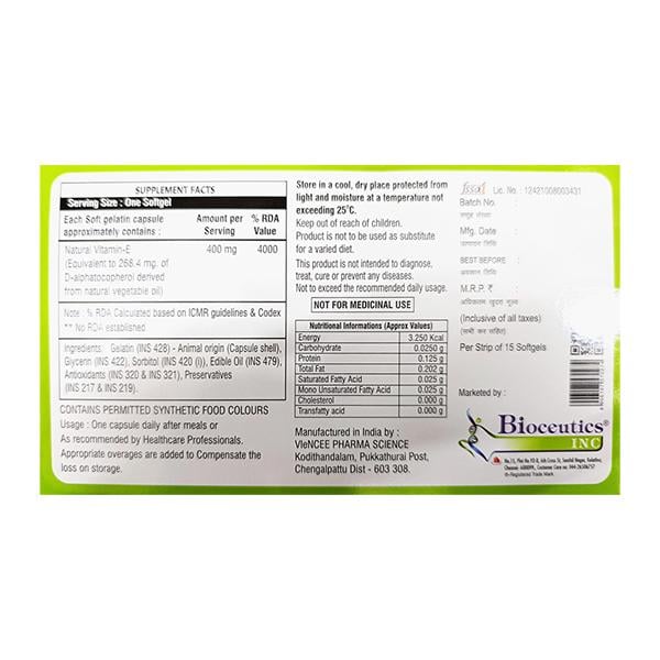 E TAMIN Capsule 15's - Supplements-Vam