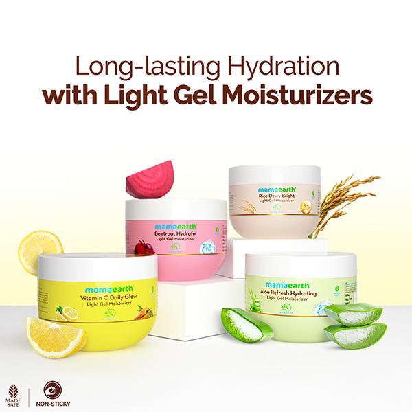 Mamaearth Vitamin C Daily Glow Light Gel Moisturizer with Vit C Turmeric for Skin Brightening 200 gm - Face Moisturizers