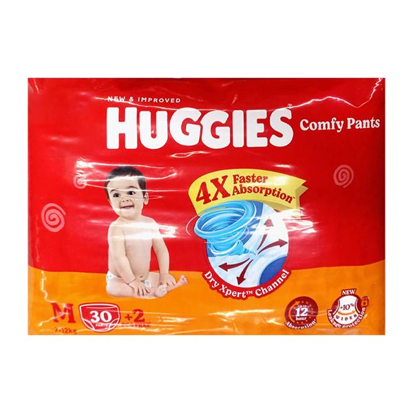 Netmeds | Huggies Comfy Diaper Pants (M) 30's + 2 Free