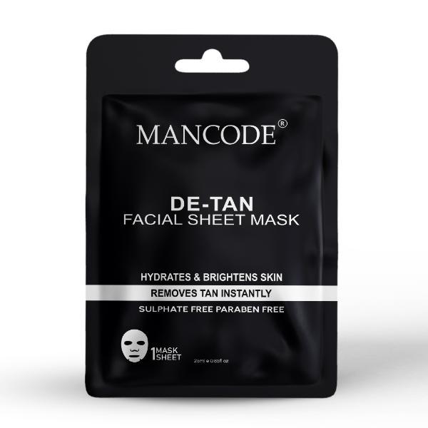 Netmeds | Mancode De-Tan Facial Sheet Mask For All Skin Types 25 gm
