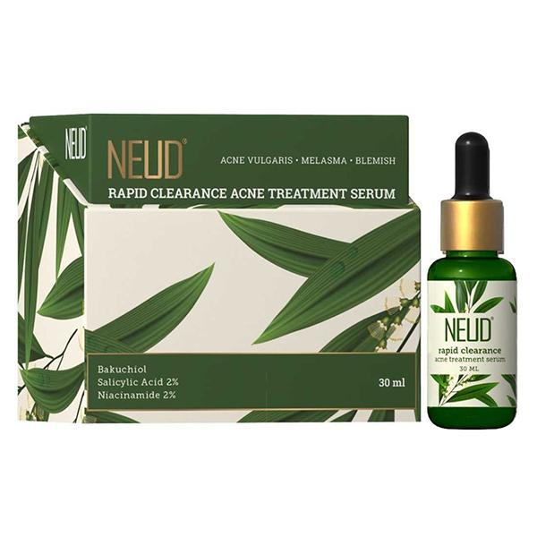NEUD Rapid Clearance Acne Treatment Serum With Salicylic Acid, Bakuchiol and Niacinamide (30 ml X 2) 2's - Face Gels