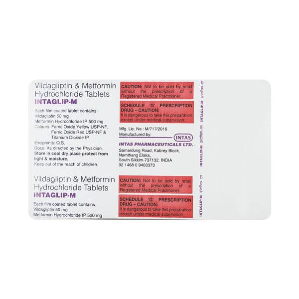 INTAGLIP M Tablet 10's - Diabetes-Ant