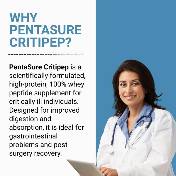 PentaSure Criti Peptide 100% Diet Powde - Creamy Vanilla Flavour 400 g - Protein Drink