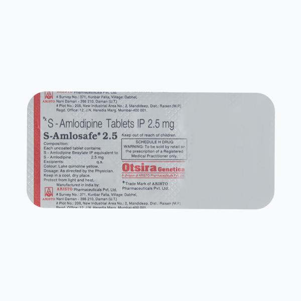 S Amlosafe 2.5mg Tablet 10'S - Hypertension-Cal