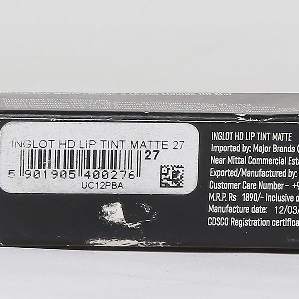 Inglot Hd Lip Tint Matte 27 5.5 ml - Lip Stains & Tints
