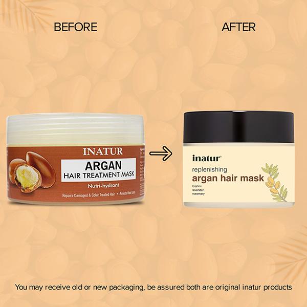 Inatur Hair Treatment Mask - Argan 200 gm - Hair Masks & Packs