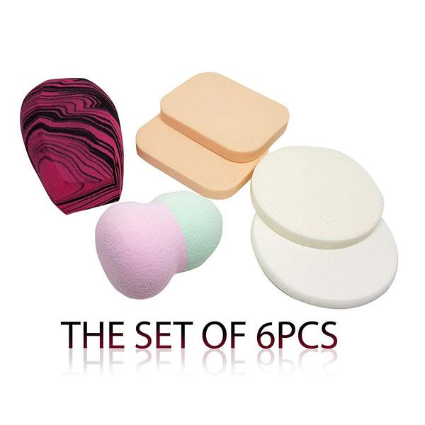Netmeds | Bronson Professional 6 in 1 makeup blender sponge set and Puff set for make up 1's