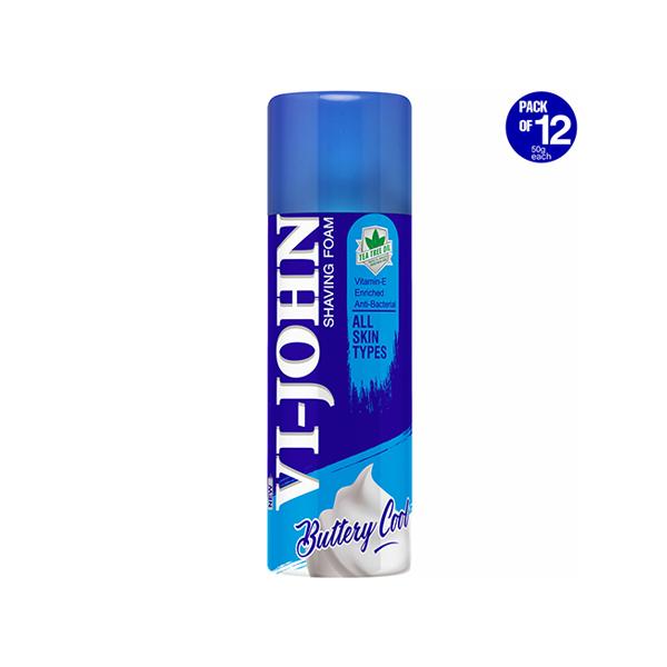 Netmeds | Vi-John Shaving Foam - Pack of 12 x 50 gm