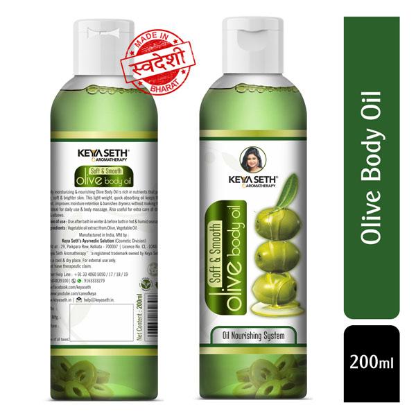 Netmeds | Keya Seth Aromatherapy Soft & Smooth Olive Body Oil 200 ml