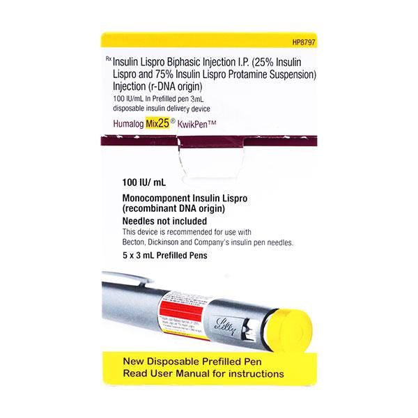 Humalog Mix25 Kwikpen Pen(Prefilled) Injection 1X3ml - Diabetes-Ins
