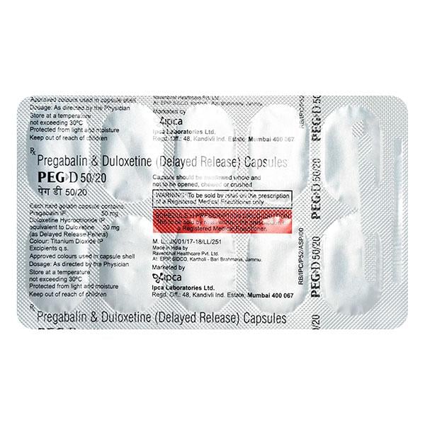 PEG D 50/20 Capsule 10's - Neuropathic Pain-Dru