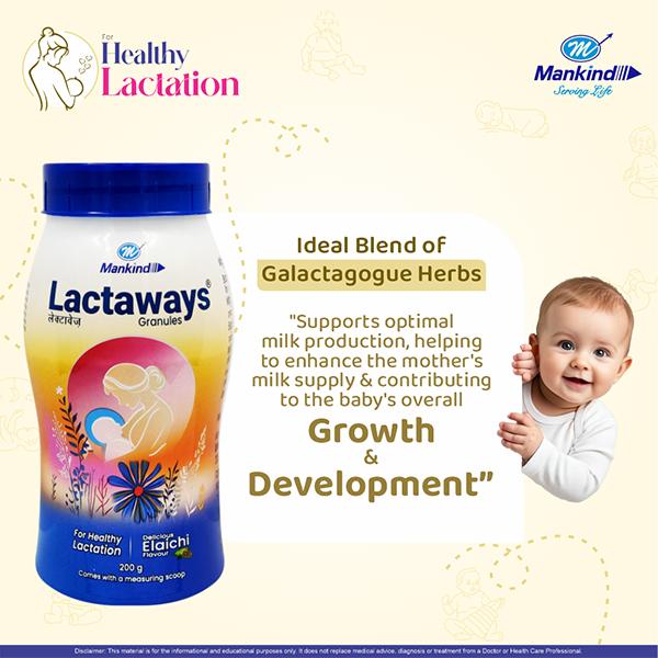 Lactaways Elaichi Flavour Granules 200gm - Ayurvedic Medicine-AYU