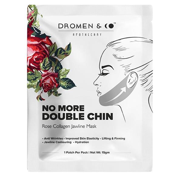 Netmeds | Dromen & Co No More Double Chin Rose Collagen Jawline Mask 15gm