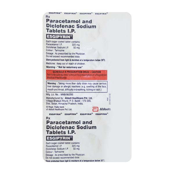 ESGIPYRIN Tablet 15's - Pain relief-Nsa