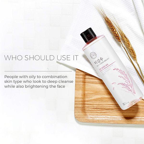The Face Shop Rice Water Bright Mild Cleansing Water 500 Ml - Face Wash & Cleansers