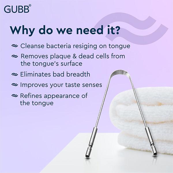 Gubb Tongue Cleaner Metal 300gm 2's - Floss & Tongue Cleaners