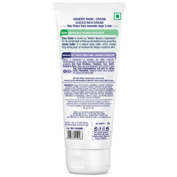 Chicco Baby Moments Rich Cream 100 ml - Creams, Lotions & Oils