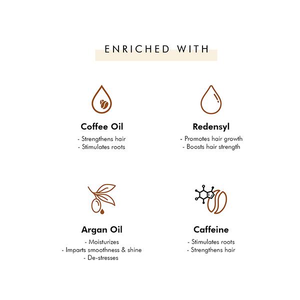 mCaffeine Naked & Raw Coffee Scalp & Hair Oil for Hair Growth with Redensyl & Argan Oil 200 ml - Hair Oils