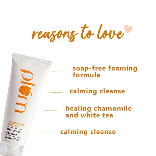 Plum Chamomile & White Tea Skin Revival Face Wash 75 ml - Face Wash & Cleansers