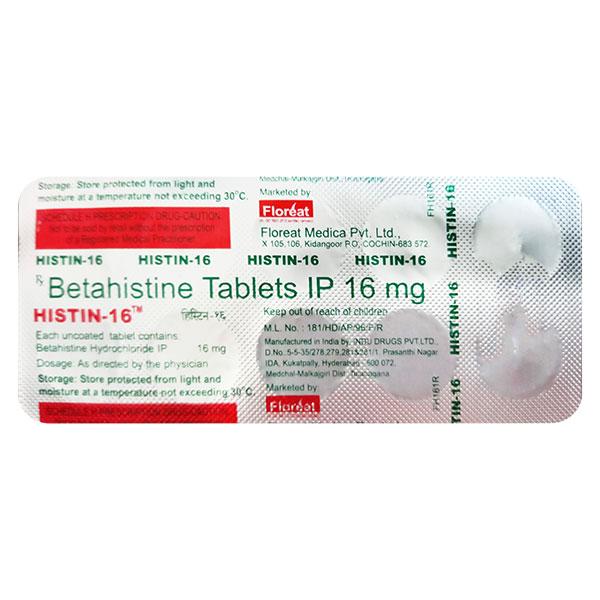 HISTIN 16 Tablet 10's - Vertigo-Ant