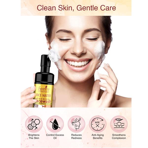 Spantra Rice Water Foaming Face Wash 100 ml - Face Wash & Cleansers