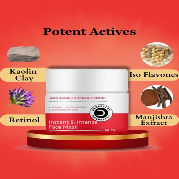 Dermistry Anti Ageing Retinol Collagen SPF 30 Intense Day Cream 50 ml + Anti Aging Lifting And Firming Instant And Intense Face Mask 50 ml - Masks & Peels