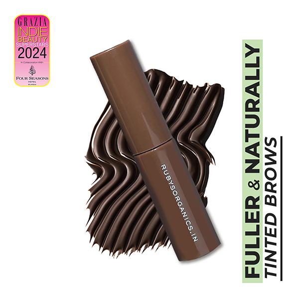 Ruby's Organics Tinted Eyebrow Gel - Dark Brown 6 ml - Eyebrow Pencils & Enhancers