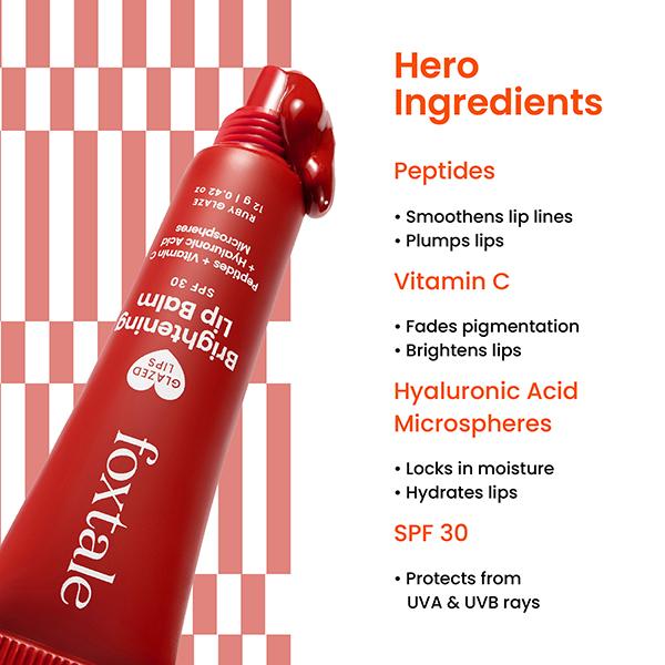 Foxtale Glazed Lips Brightening Lip Balm - Ruby Glaze 12 g - Lip Balms