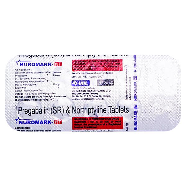 NUROMARK NT Tablet 10's - Neuropathic Pain-Dru