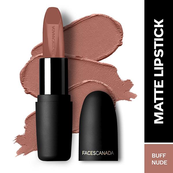 Netmeds | Facescanada Weightless Matte Finish Lipstick Buff Nude 05 4.5 gm