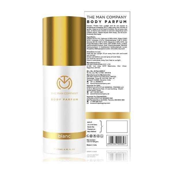 The Man Company Body Perfume- Blanc 120ml - Men Deodorants/Roll-Ons