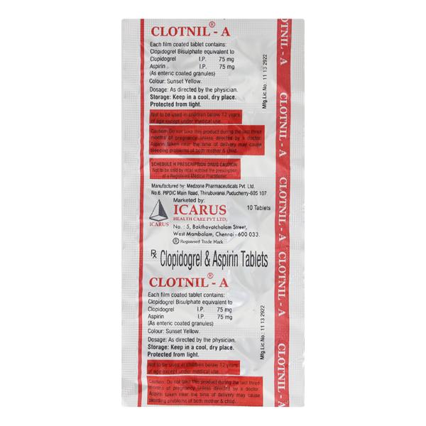 Buy Clotnil A Tablet 10'S Online at Upto 25% OFF | Netmeds