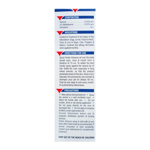 FIXOTIC ADVANCE TOPICAL Spray 100ml - Veterinary-Pharma