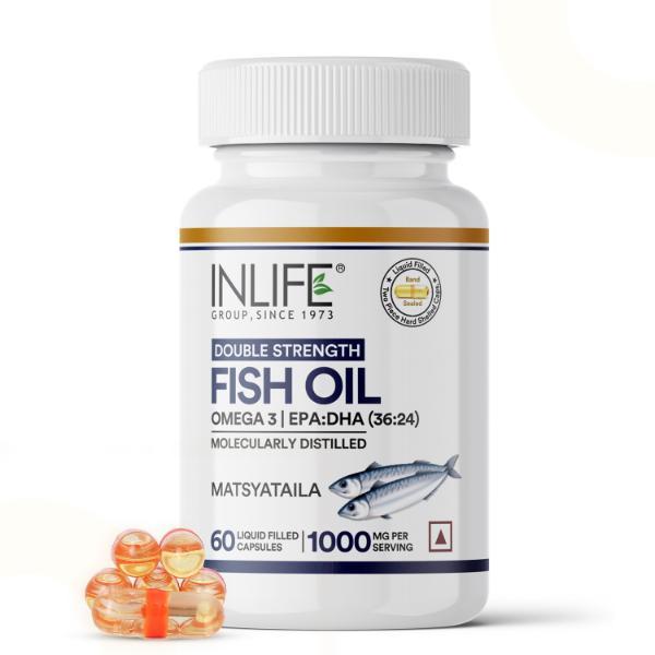 Netmeds | INLIFE Omega 3 Double Strength Fish Oil 1000 mg Capsules 60's