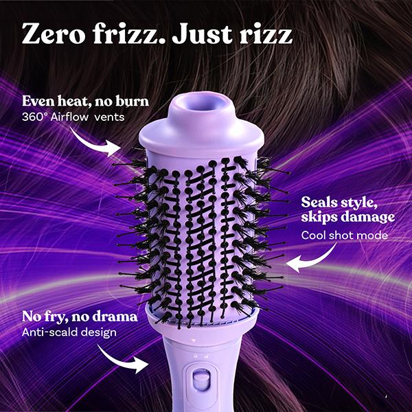 Bombae Hairess Ionic 3-in-1 Hot Air Brush Dryer, Volumizer, & Straightener, Cool Shot Drying 1200 W 700 g - Hair Dryers