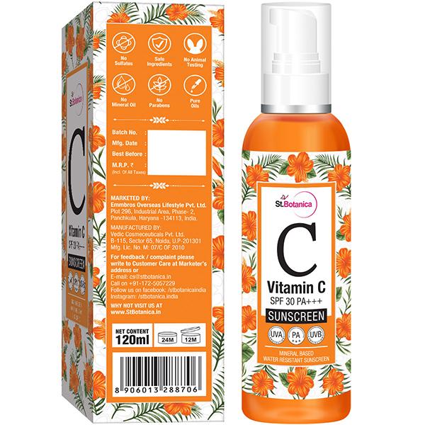 Stbotanica Vitamin C Spf 30 Pa+++ Sunscreen Oil Mineral Based 120 ml - Face Sunscreen