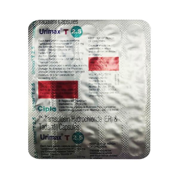 URIMAX T 2.5mg Capsule 15's - Bladder And Prostate Disorders-Dru