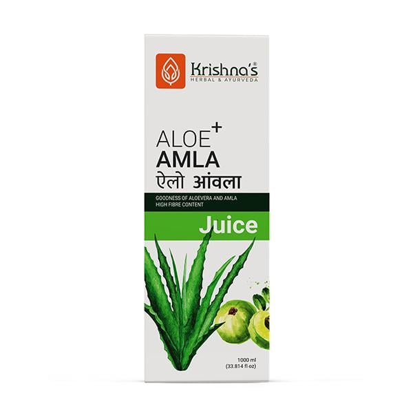 Krishna's Herbal & Ayurveda Aloe+Amla Juice 1000 ml - Ayurvedic Juices