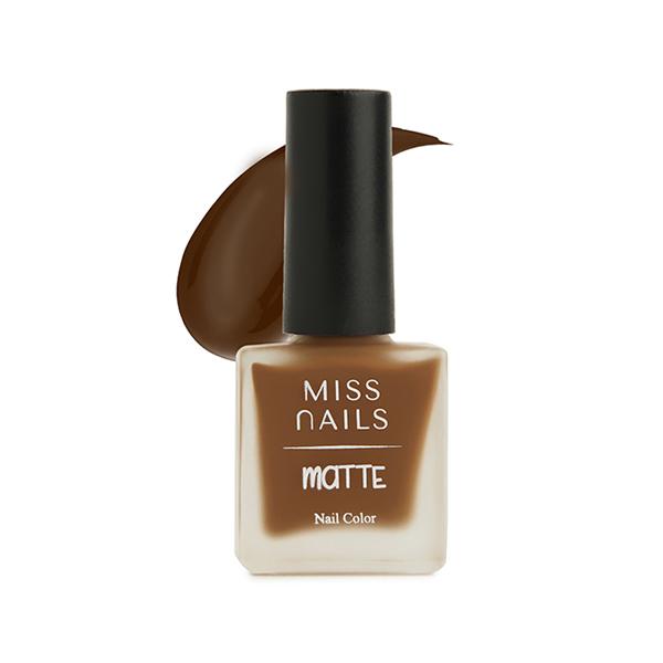 Miss Nails Matte Nail Color Brown Affair 8 ml - Nail Polish